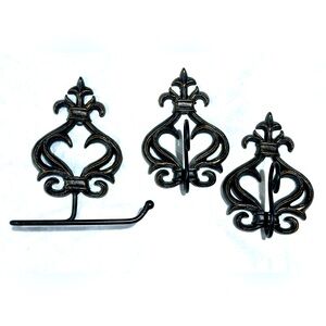 Gorgeous Set of Two Robe/Towel Hooks and Towel/Toilet Paper Holder